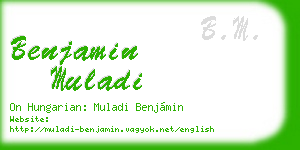 benjamin muladi business card